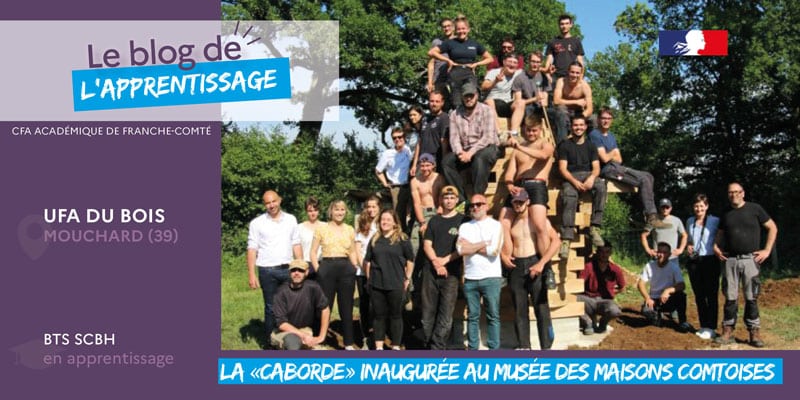 Photo de groupe des étudiants du BTS Systèmes Constructifs Bois et Habitat