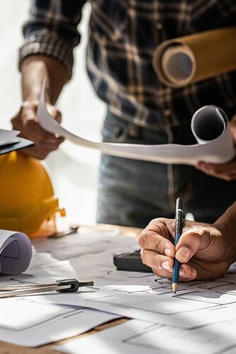 Image de personne concevant des plans