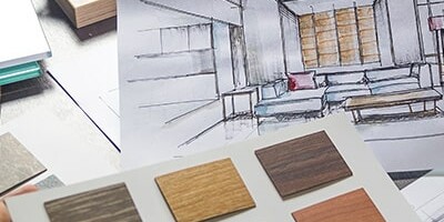 Image de différents matériaux et d'un dessin